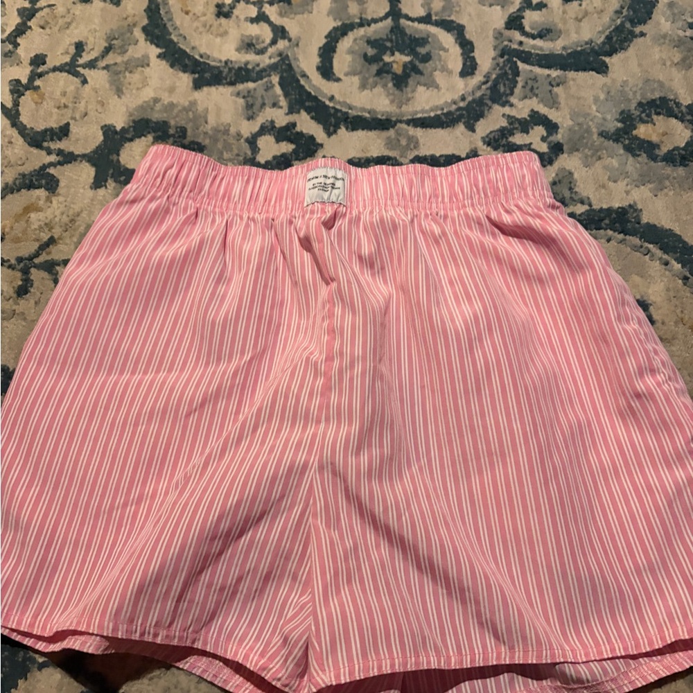 Pink Striped Women's Shorts